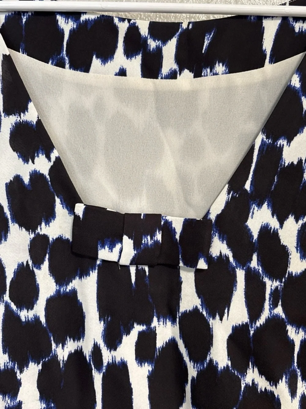 Kate Spade Black and White Leopard Print Short Sleeve Dress